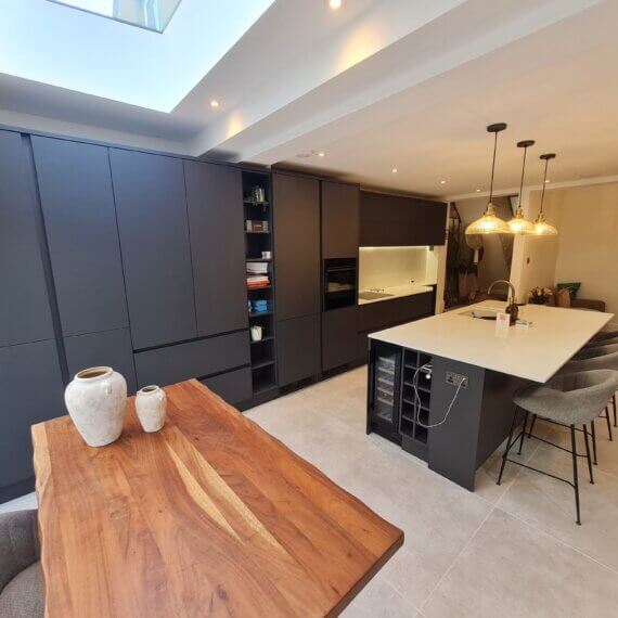 Soft Matte Handleless Kitchen Graphite